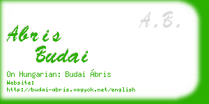 abris budai business card