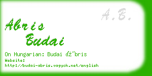 abris budai business card